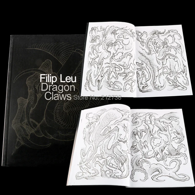 Newest Dragon Claws Tattoo Designs by Filip Leu Tattoo Book Body Art Design Pattern Template Free Shipping