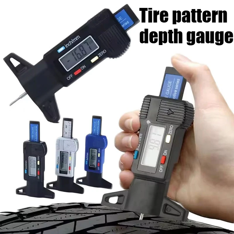 

Digital Tyre Tread Depth Gauge for Motorbike and Car Tyre Thickness Gauges Measuring Tools Accessories