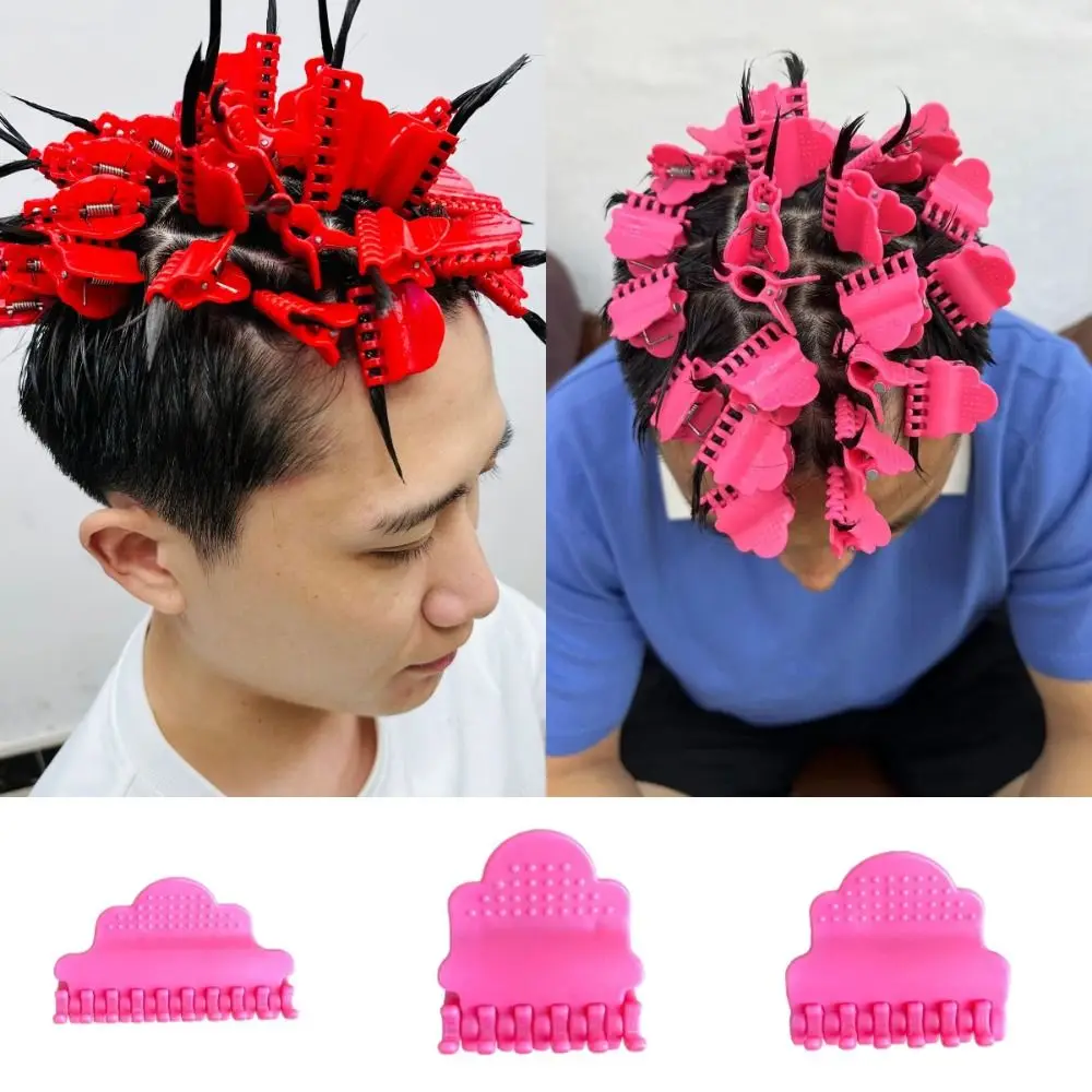 30pcs Random Color Heat-Resistant Hair Perm Clips - Lightweight Insulation Volume Holders For Easy Cleaning Strong Grip At