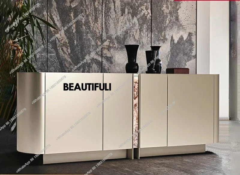 

Italian light luxury porch cabinet, minimalist screen partition cabinet, living room against the wall, dining side cabinet