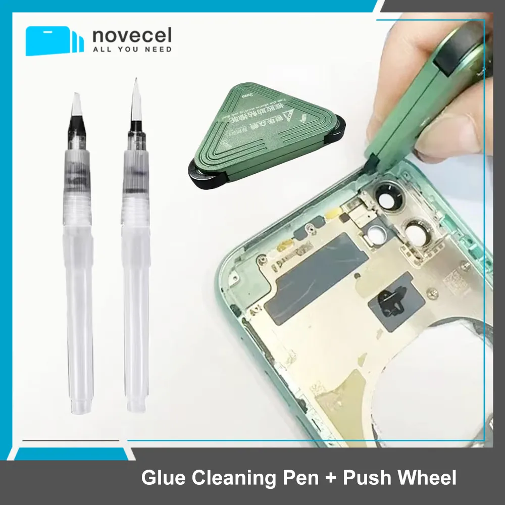 

Waterproof Glue Cleaning Pen Easy and Fast Glue Removal Hollow Pen Repair Assisting Push Wheel For Mobile Phone Repair Tool