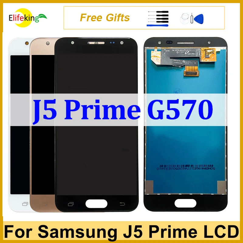 5.0\'\' LCD For Samsung Galaxy J5 Prime G570 Display Touch Screen G570F G570M G570F/DS igitizer Assembly Replacement with Tools