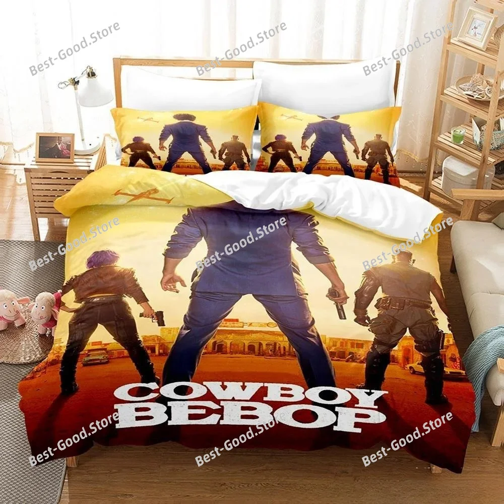 Fashion 3D Printed Game Cowboy Bebop Bedding Set Cartoon Anime three-piece Set Adult Kid Bedroom Duvet Cover Sets Home Textiles