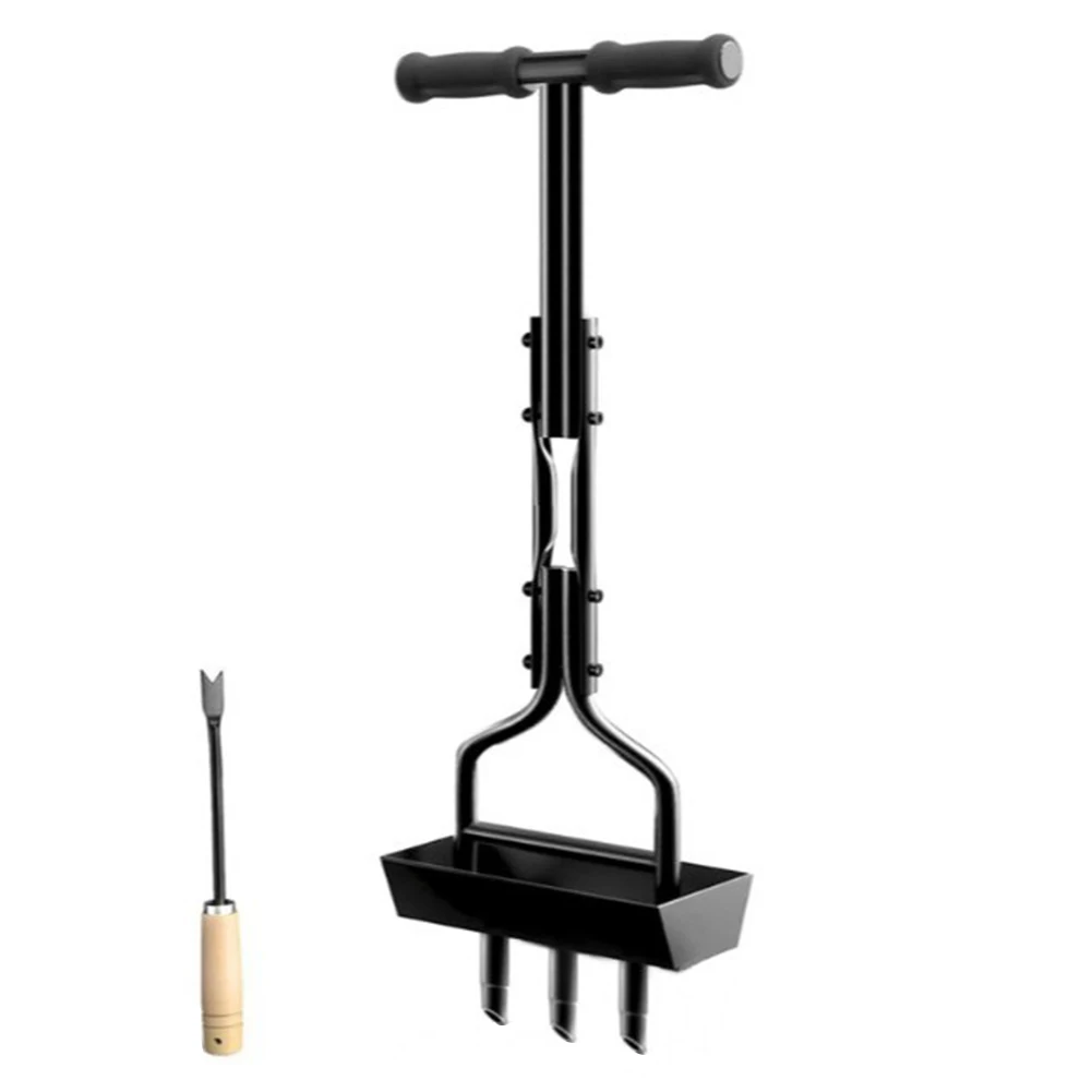 Manual Lawn Aerator Corer Plug Aerator with Cleaning Tool Grass Aerating Tool Grass Aeration Gardening Tool for Lawn Yard Care