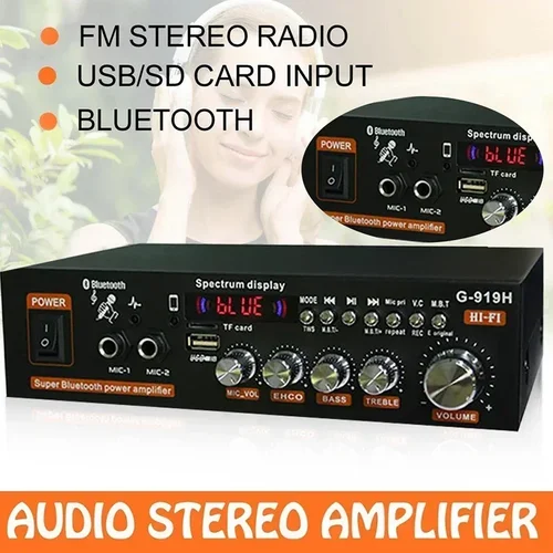 Imagen 2 del producto G30 G-919H 1000W amplificadores de potencia para el hogar Audio Bluetooth amplificador Subwoofer altavoces teatro audios sistema de sonido FM USB UE/EE. UU.