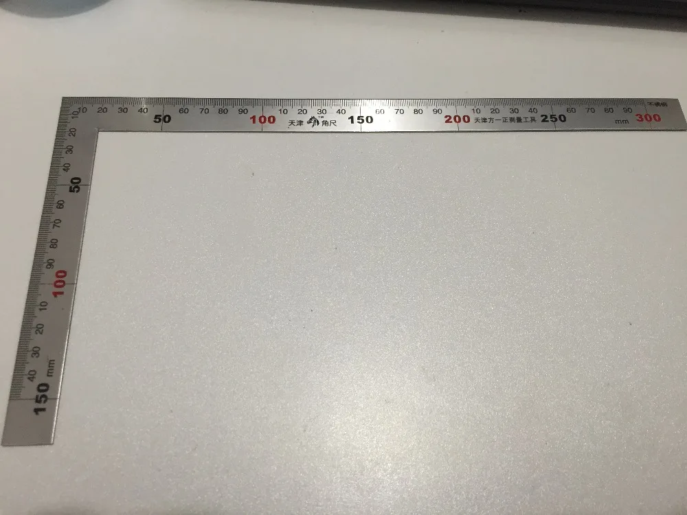 High Quality 0-300mm 0-150mm Angle Ruler L-Square Stainless Steel Shape Ruler Metal Square Measure Tool Ideal For Engineers