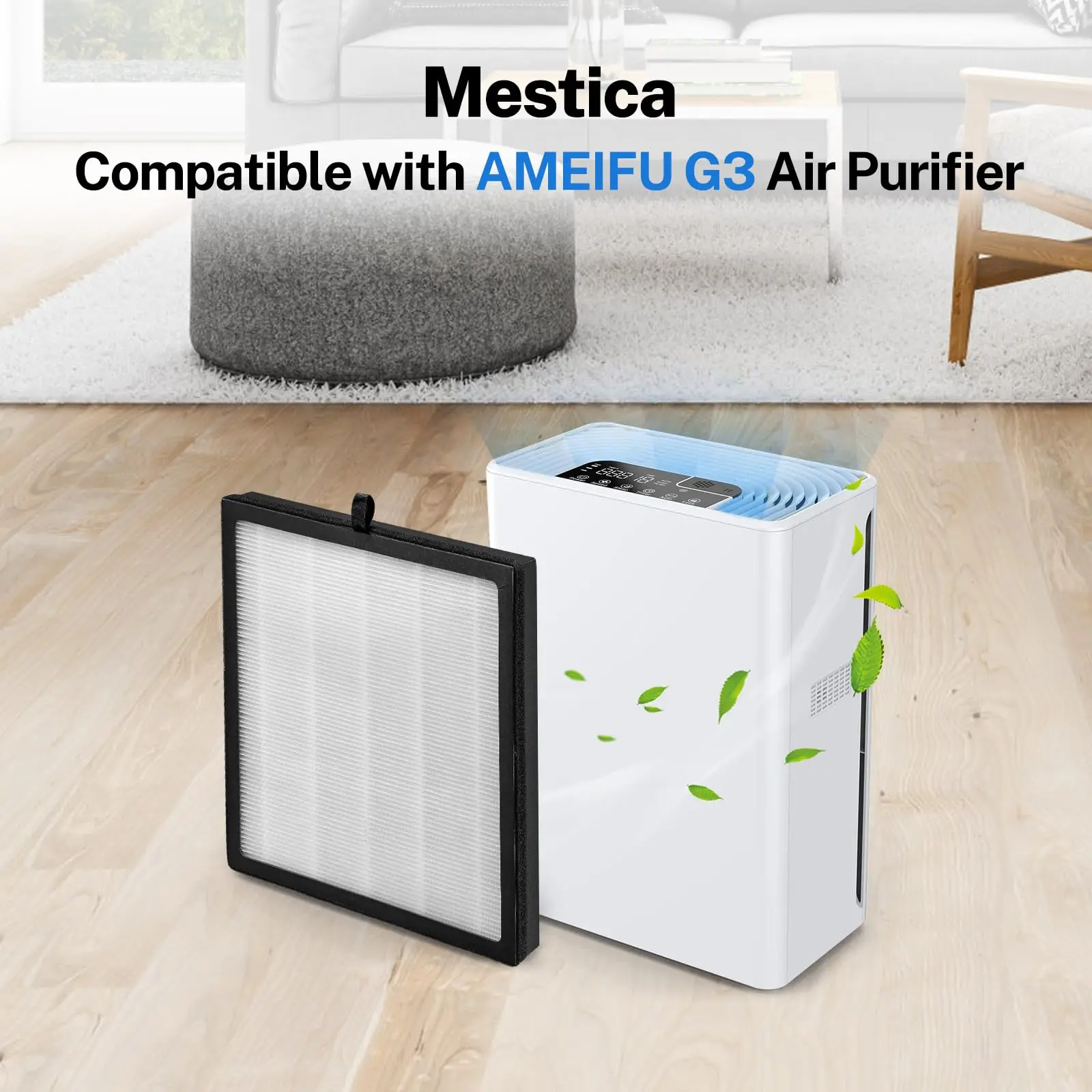 Brightify G3 Air Filter Purifier True Hepa Replacement 2PCS For AMEIFU VEWIOR A3 H13 Activated Carbon Fresheners Room Deodorizer