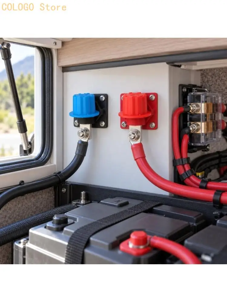 250 A Panel-Mount Battery Feedthrough Post with Threaded Ends for Power Cabinets and Electrical Equipment Wiring D0LD