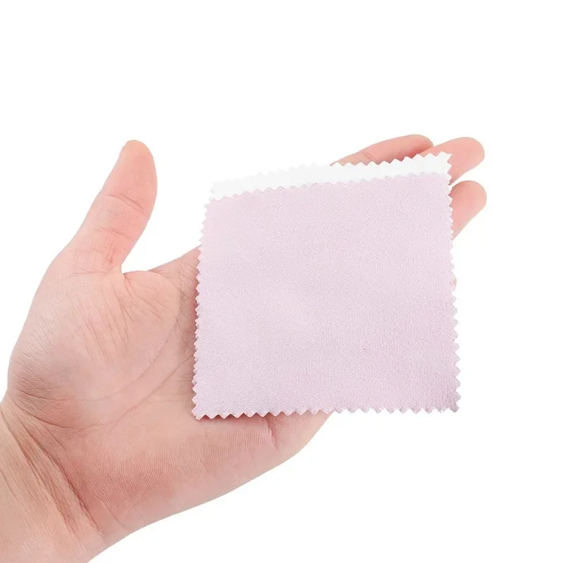 10/40PCS 8x8cm Silver Polishing Cloth Jewelry Watch Phone Screen Glasses Double-sided Wiping Cloth Jewelry Care Cleaning Tool