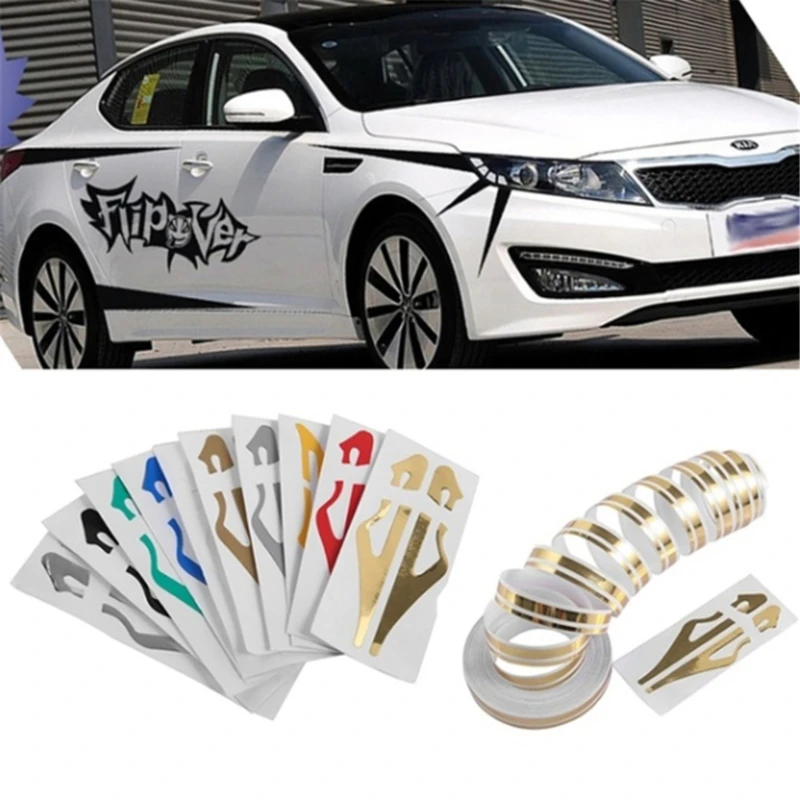 Pin Stripe Ribbon Sticker Bumper Car Body Stickers Multicolor Double Line Motorcycle Car Styling Decoration Accessories