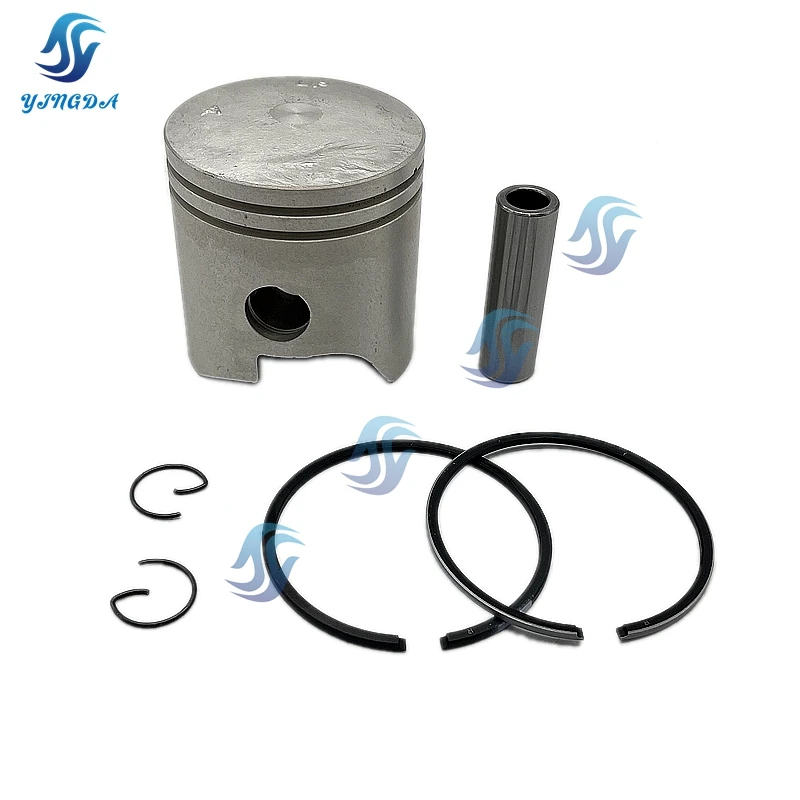 

High quality Piston Kit Std With Piston Ring 6E7-11631-00 For Yamaha 2T Outboard Parts 9.9 15HP D：56mm 6E7-11631 Parsun