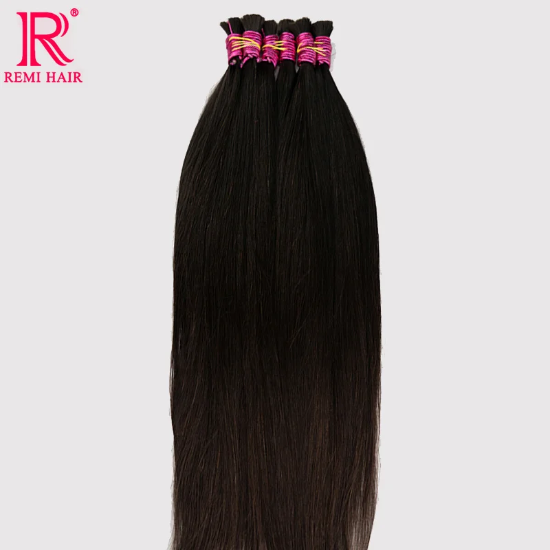 Extensiones de cabello Natural Remy indio Virgen sin procesar, cabello 100% humano sin trama, mechones de cabello sin costuras a granel, cabello de princesa