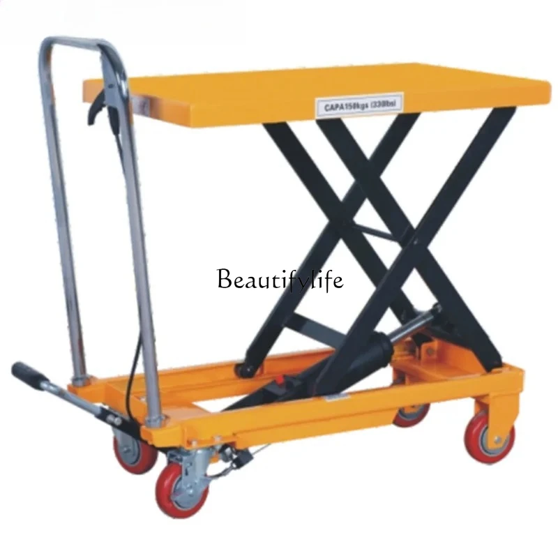 

Manual lifting platform mobile hydraulic platform truck