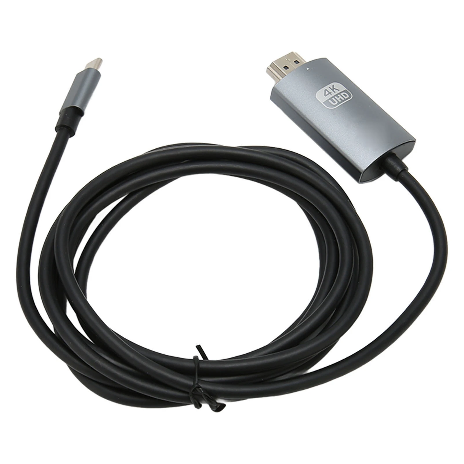 Type C to HD Multimedia Interface Cable Support 4K 30Hz Plug and Play Type C to HD Cable for TV Monitor Black Gray