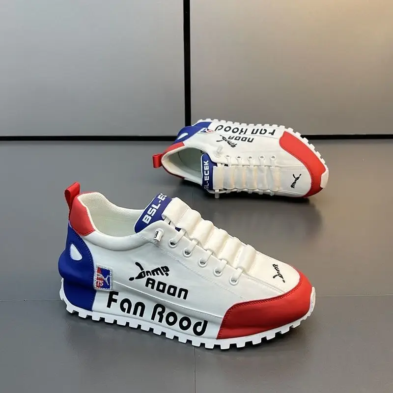 Sapatos de superfície de pano respirável masculino, sola grossa, sapatos para pai aumentado, casual, todos os jogos, sapatos Forrest Gump, 2024