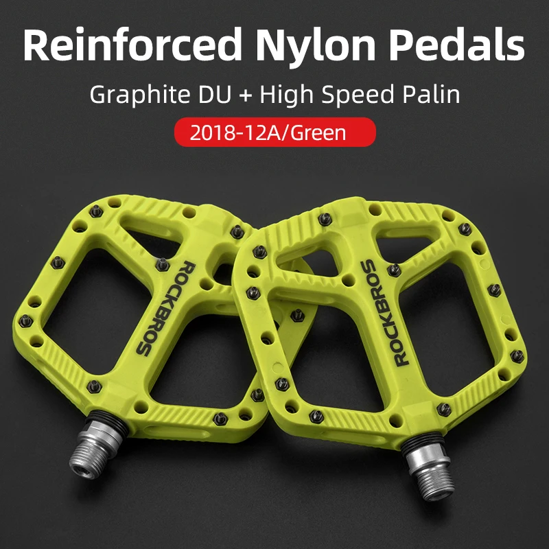 ROCKBROS Bike Pedale Ultraleicht Nylon Pedale Dichtung Lager Fahrrad Pedal Nicht-Slip Wasserdichte Bike Flache Pedale Fahrrad Teile