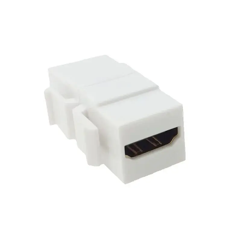 HD- Compatible 1.4 Snap.in Female To Female F/F Keystone Jack Coupler  For Wall Plate White