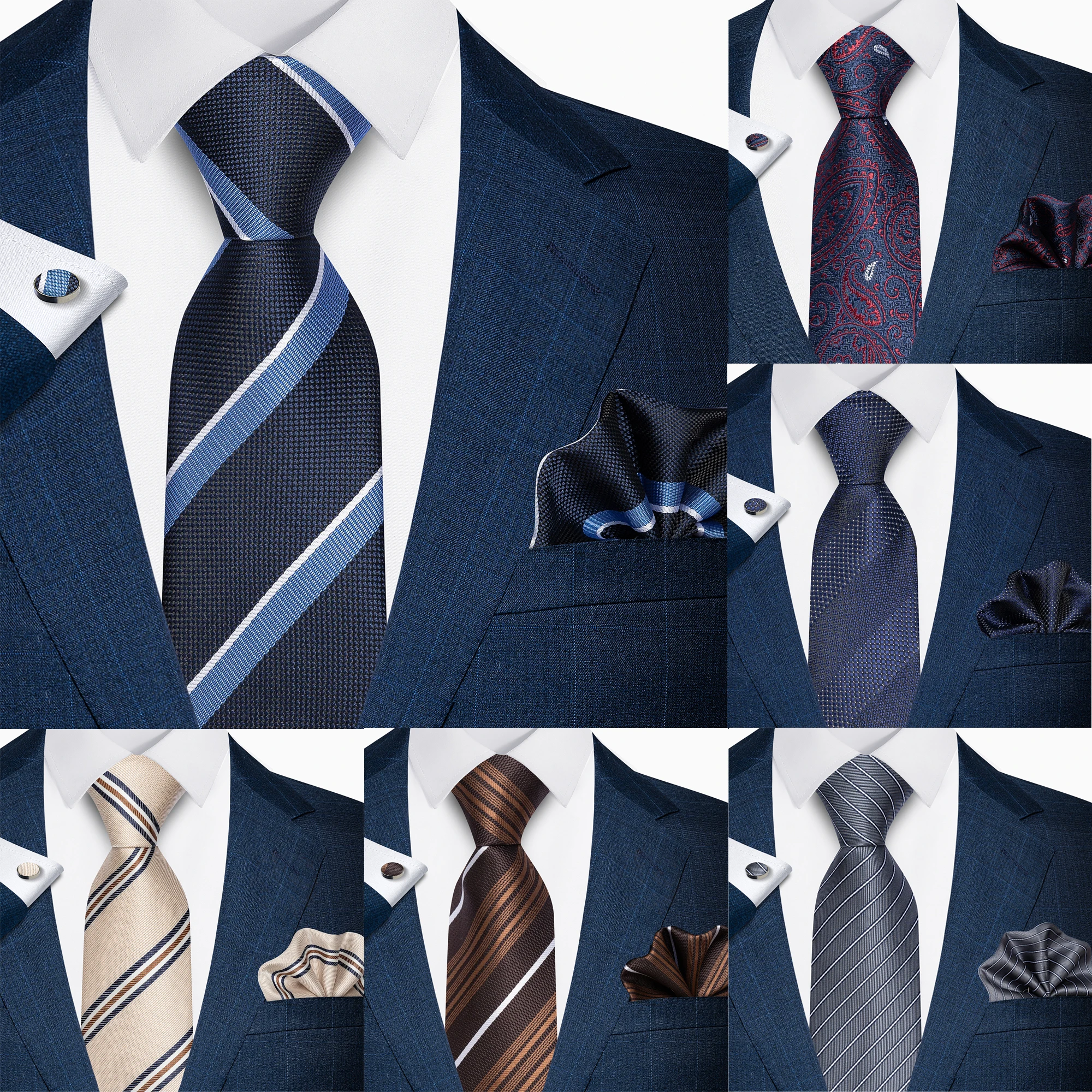 

Высокое качество 8 см галстук карманные квадраты набор для мужчин черный, синий полосатый свадебный подарок галстук костюм аксессуары подходят для рабочего места