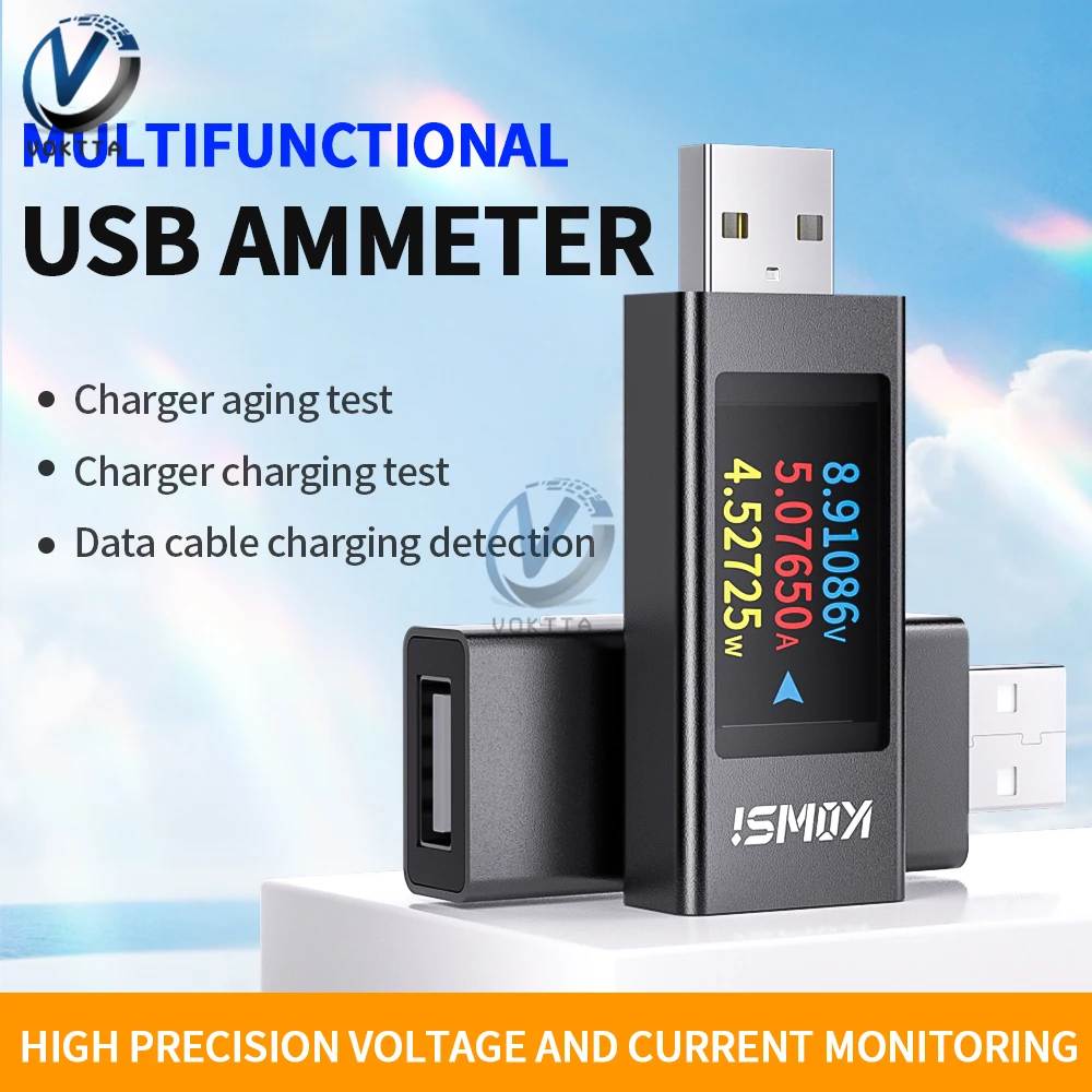 DC 4-30V 0-12A USB เครื่องทดสอบแรงดันไฟฟ้าโวลต์มิเตอร์แบบดิจิตอล Amperimetro Power Meter Power Bank Charger ตัวบ่งชี้โวลต์เครื่องตรวจจับ