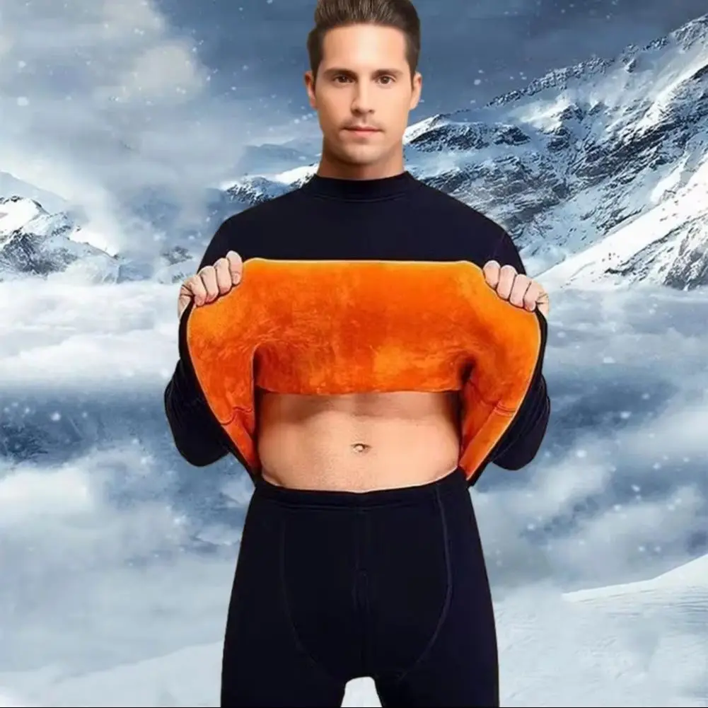 2025 Warm And Cozy Men Thermal Shirt Long Sleeve Thermal Undershirt For Men Men Winter Inner Wear Top Home Base Layer Underwear