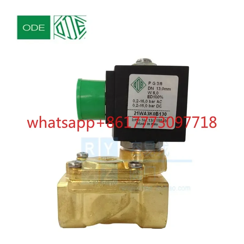 

Итальянский электромагнитный клапан ODE 21WA3K0B130 прямого действия, нормально закрытый, Dn10, 3-ходовой.