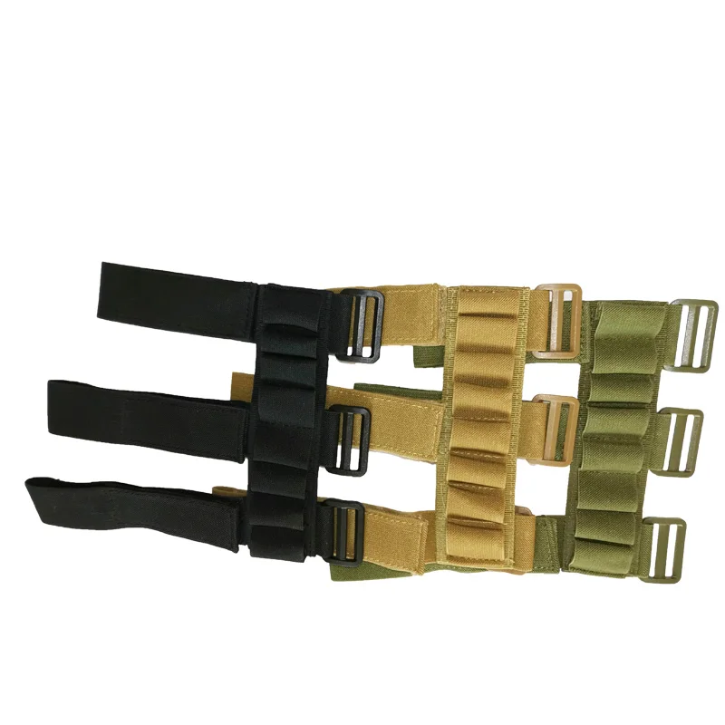 Tactical 8 Rounds  12/20 Gauge Cartridge Rifle Buttstock Ammo Shell Carrier Shotshell Holder Arm Pouch Hunting Mag Bag Equipment
