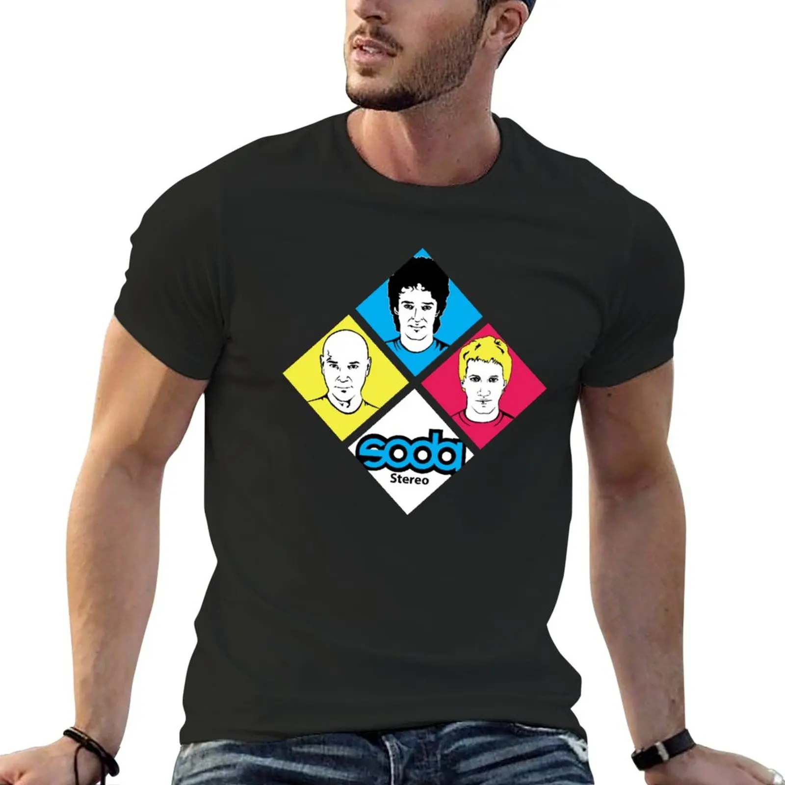 Soda Stereo Spanish Band Rock T-Shirt for a boy plain sublime new edition Men's t-shirt