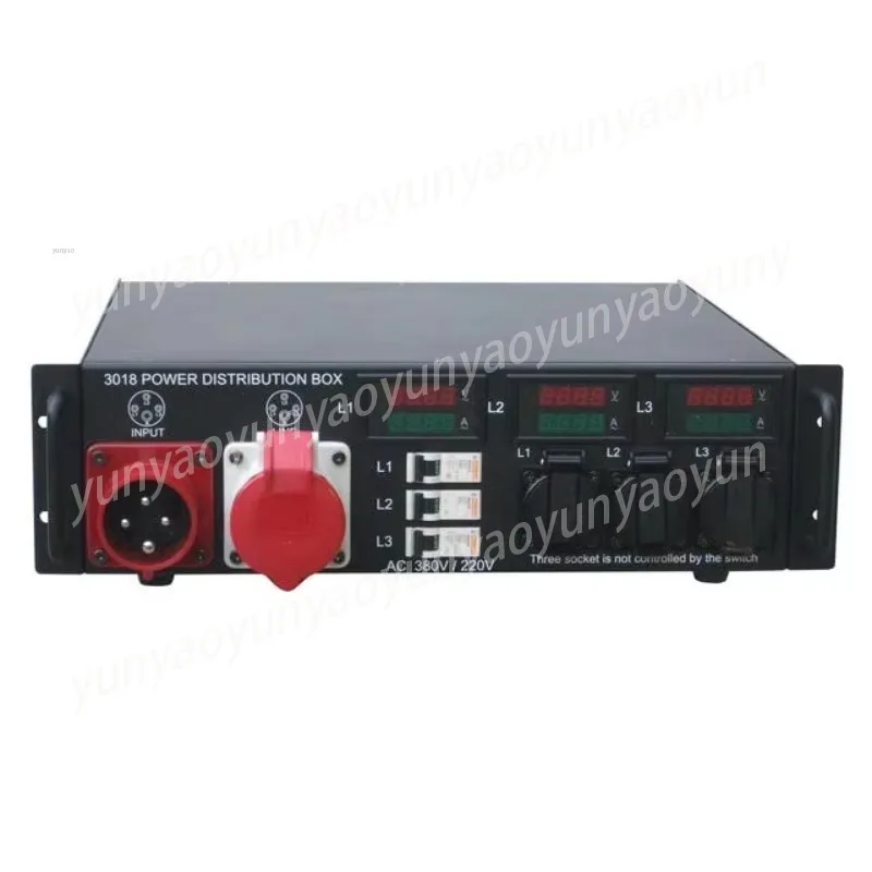 Professional Portable Power Distribution Box for Audio Sound Equipment 380V 220V 5pin 3-Phase Master Switch Made Durable Metal