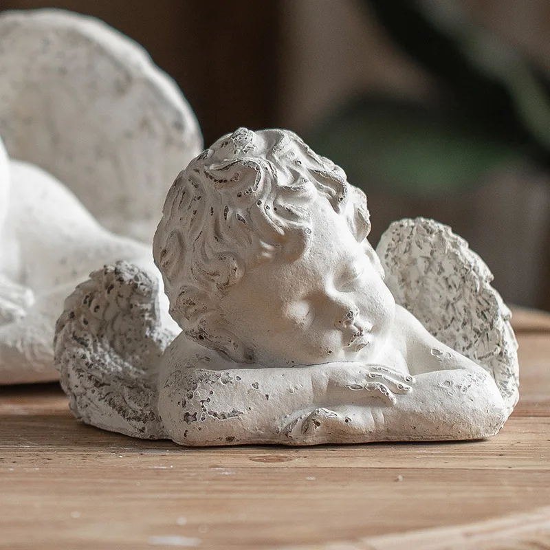 Angel sculpture old creative decoration living room bedroom figure statue ornament photography wedding props