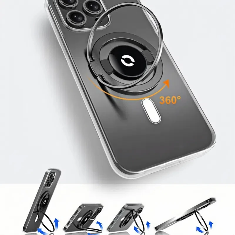 

For Magsafe Magnetic Finger Ring Cell Phone Holder Portable Support Wireless Charging Magnetic Adsorption