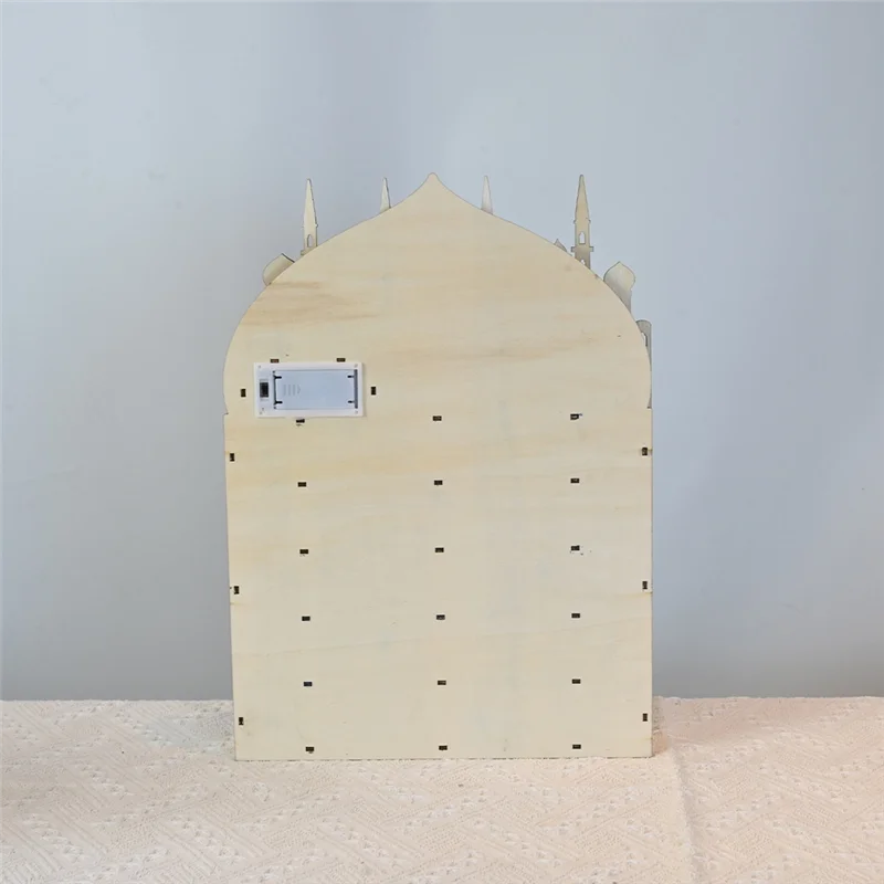 Practical-LED Illuminating Eid Ramadans Countdown Calendar With 30 Small Drawers For Muslims Islamics Festivals Party Decors A