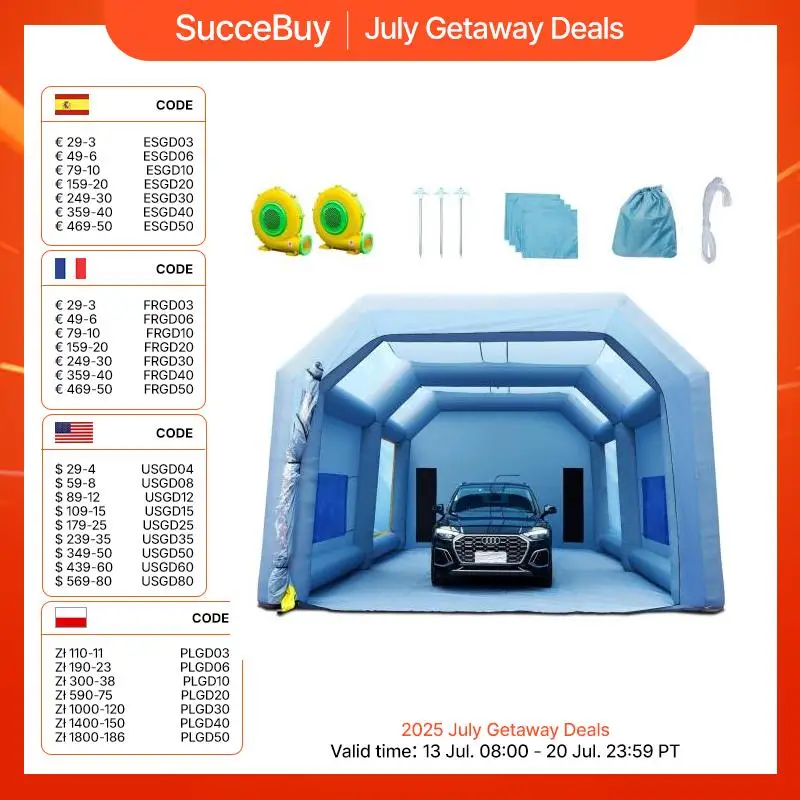 VEVOR Inflatable Paint Booth with Blowers Inflatable Spray Booth Powerful Spray BoothCar Paint Tent Air Filter System
