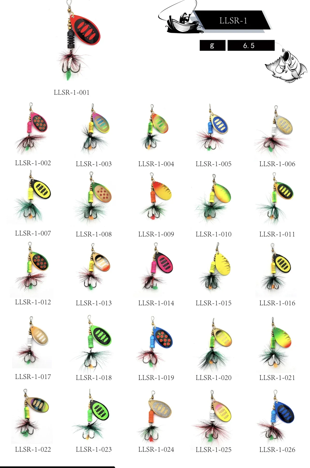 2026 Metal Composite Sequin Pike Trout Fish Bait 30 Types Artificial Spinner Fishing Lure Set With Treble Hook
