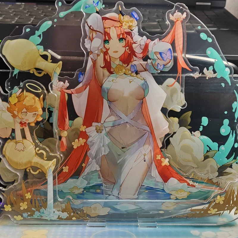 Hot Game Impact Huge 20cm The Elves Help Nilou to Take a Bath Acrylic Figure Stand Original Model Desktop Ornament Fans Gifts