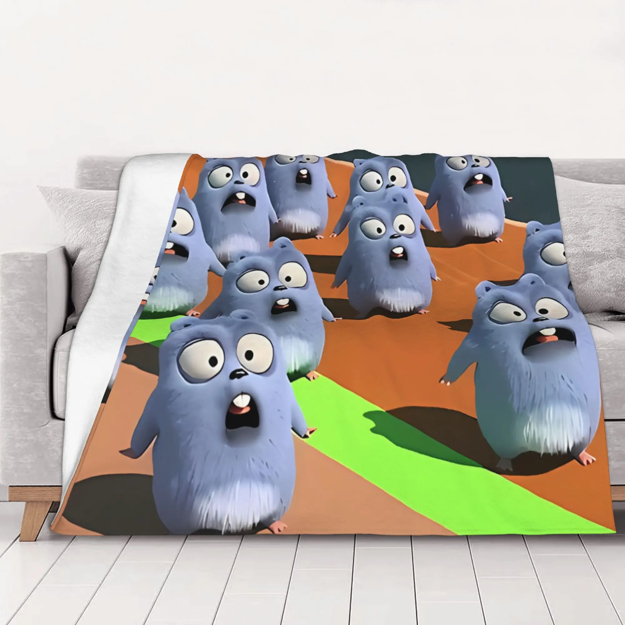 1PC home Cute Room Decor Classic Blanket Throw Blanket Grizzly And Lemmings Novelty Warm Blanket All Season