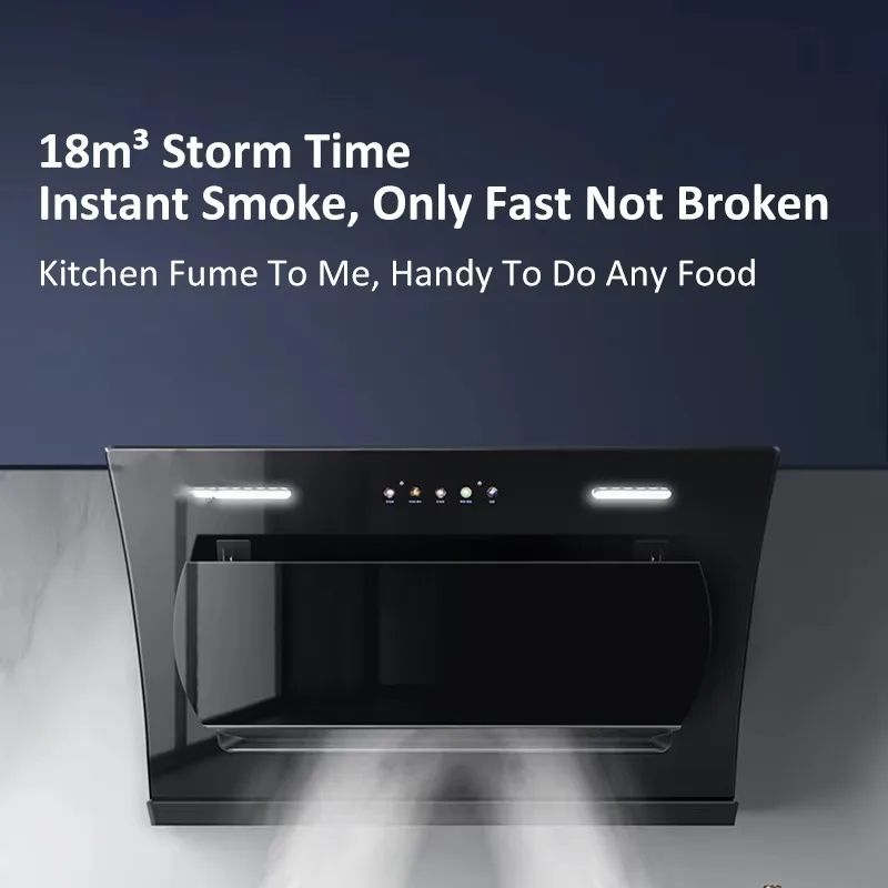 Electric Stainless Steel Wall-Mounted Range Hoods For Home Kitchens Large And Small Side Suction Models