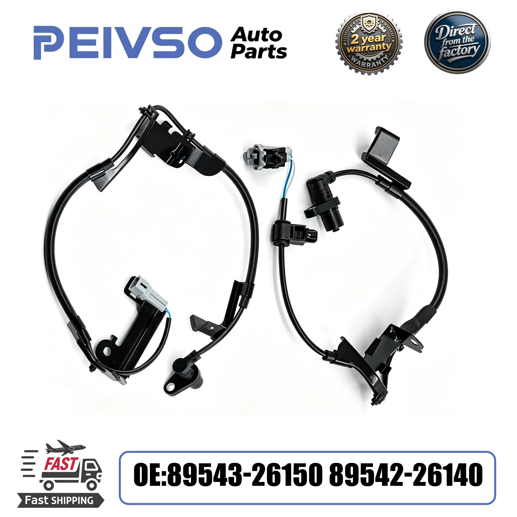 

89543-26150 89542-26140 New High Quality ABS Wheel Speed Sensor Front Left and Right For Toyota Hiace Regiusace 2007-2013