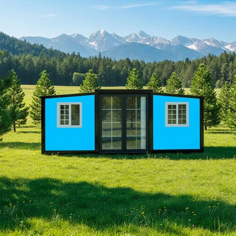 YG Customized Expandable Double Wing Container House 20ft 40ft Luxury Prefab Folding Home 2 3 Bedrooms Office Building Hotel Vil