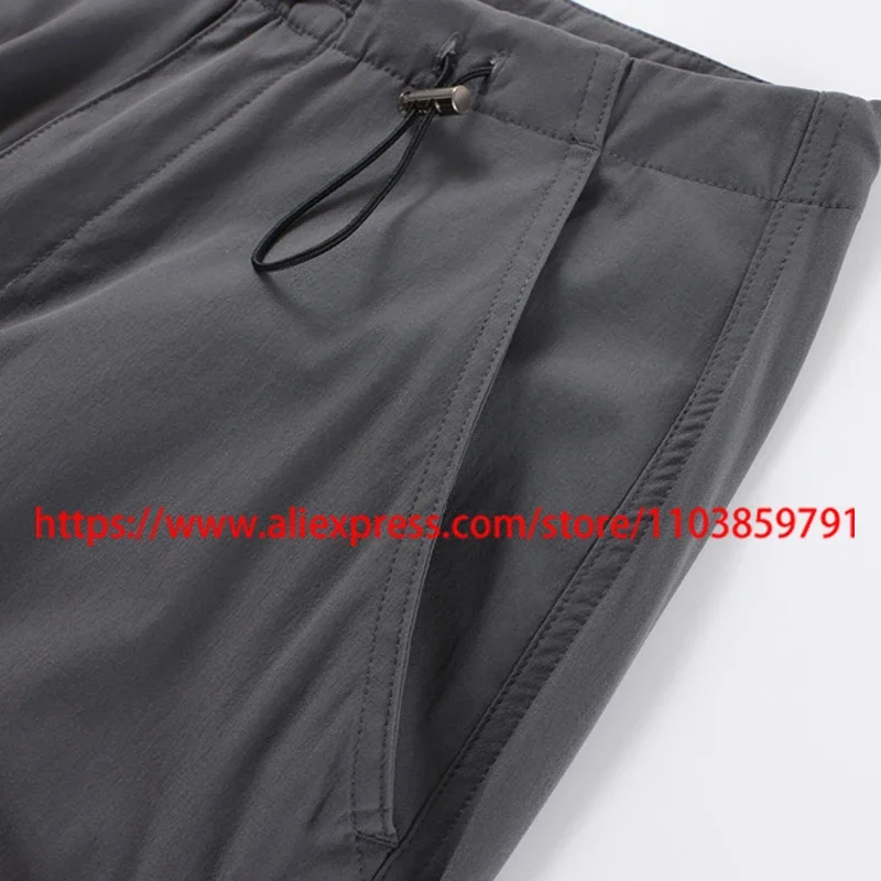 한국식 낙하산병 Nonnod 캐주얼 바지 대형 포켓 무릎 주름 넓은 다리 바지 방수 속건성 Nonnod 카고 바지