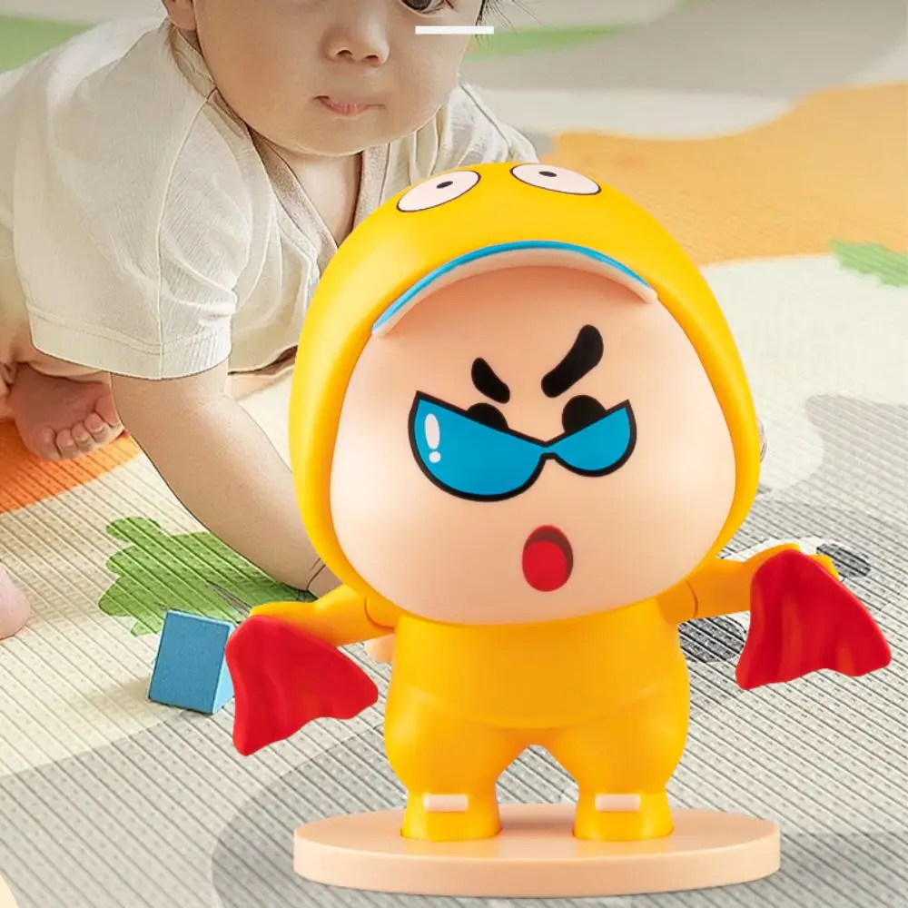 הדמיה קטנה של ברווז צהוב שעון ברווז צעצוע אינטראקטיבי נייד שעון ברווז מודל מצחיק חיה חמוד