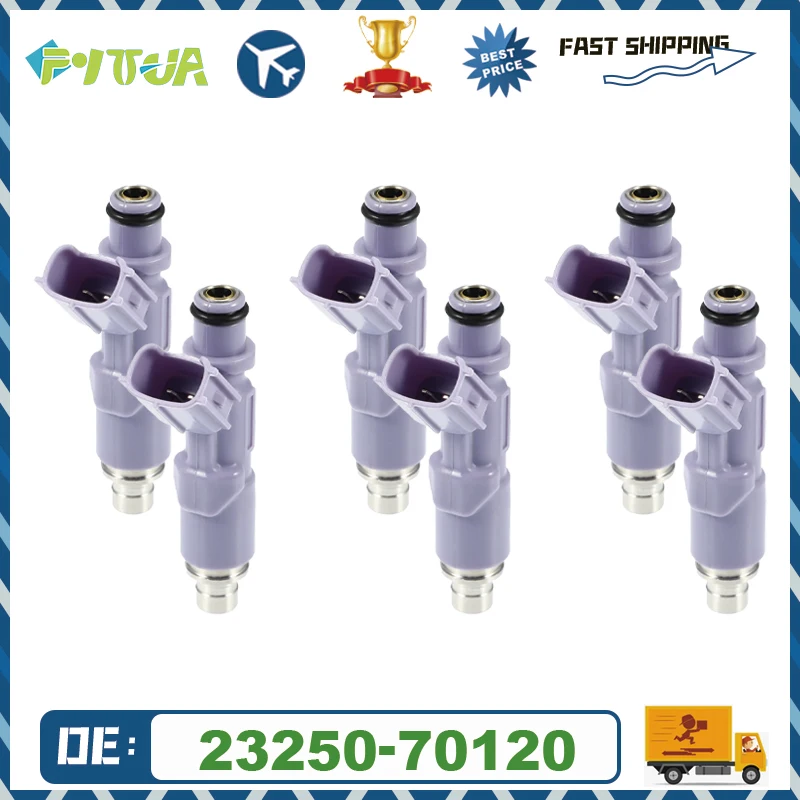 

6pcs Fuel injector 23250-70120 For Toyota Sequoia 4Runner Tundra Lexus GX470 LX470 IS200 IS300 4.7L Nozzle Engine 2325070120