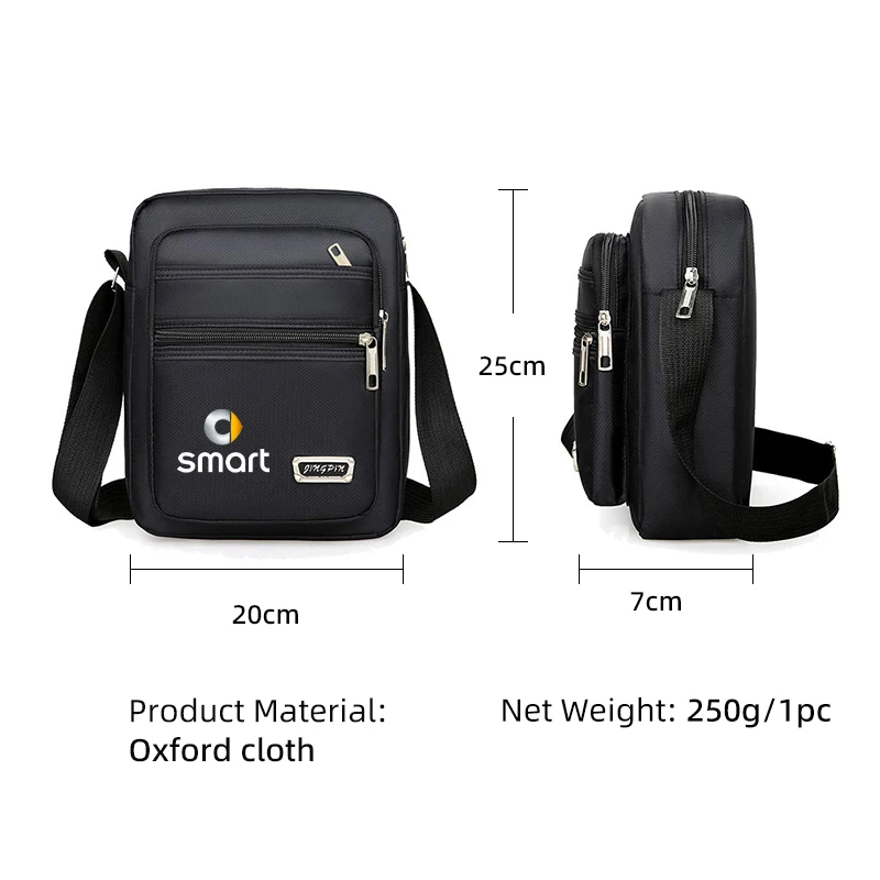 Car Shoulder Bag Sports Crossbody Bag Travel Backpack Men's Chest Storage Accessories For Smart Fortwo Forfour 451 453 450 6