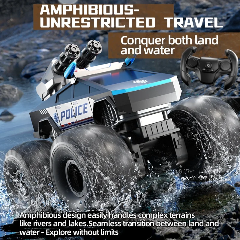 

НОВЫЙ радиоуправляемый автомобиль-пикап-амфибия, альпинистский автомобиль для беговых лыж, детский автомобиль с дистанционным управлением, игрушка с водяной пушкой для детей, подарки