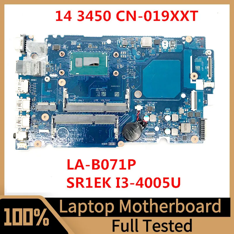 

Mainboard CN-019XXT 019XXT 19XXT ZAL50 LA-B071P For DELL Latitude14 3450 L3450 Laptop Motherboard I3-4005U CPU 100% Full Tested