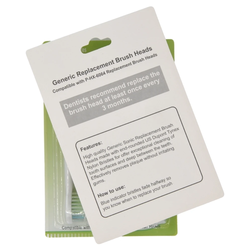 8 pezzi testine di ricambio per spazzolino HX6064 nero per HX3226/HX6063/HX6730/HX9352/HX9362/HX9372/HX9332 setole morbide sostituire gli ugelli