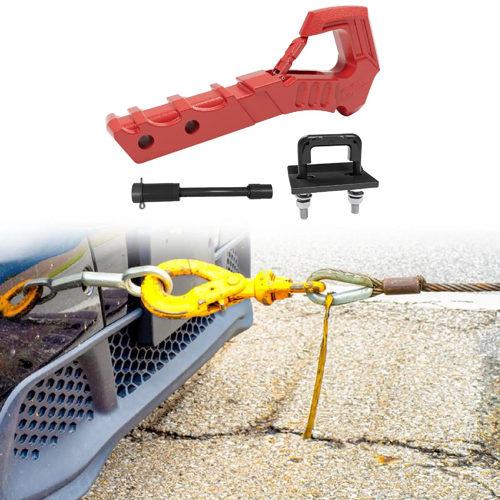 

Усиленный прицепной крюк из углеродистой стали, регулируемый, для грузовиков и внедорожников