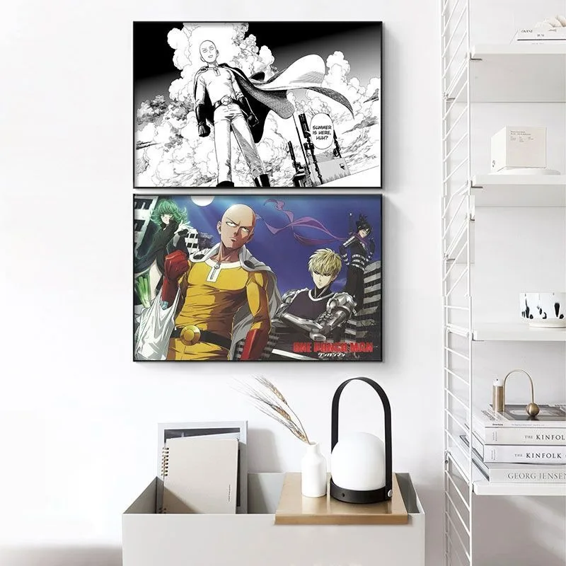 Anime One Punch Man Unframed Canvas HD Poster Wall Decor for Bedroom Dorm Living Room Game Room and Home - view 4