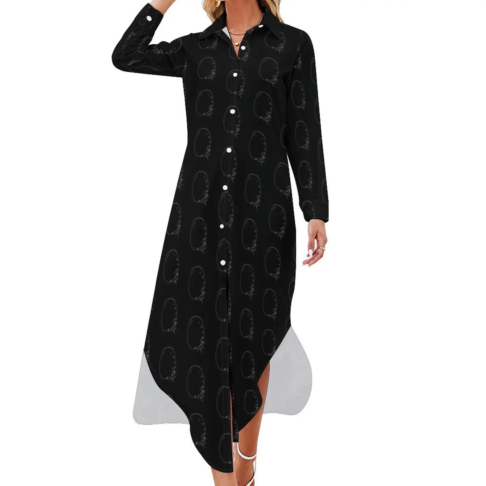 

Will's Clock - Hannibal (Variant) Long Sleeved Shirt Dress clothes long dresses for women dress women elegant luxury