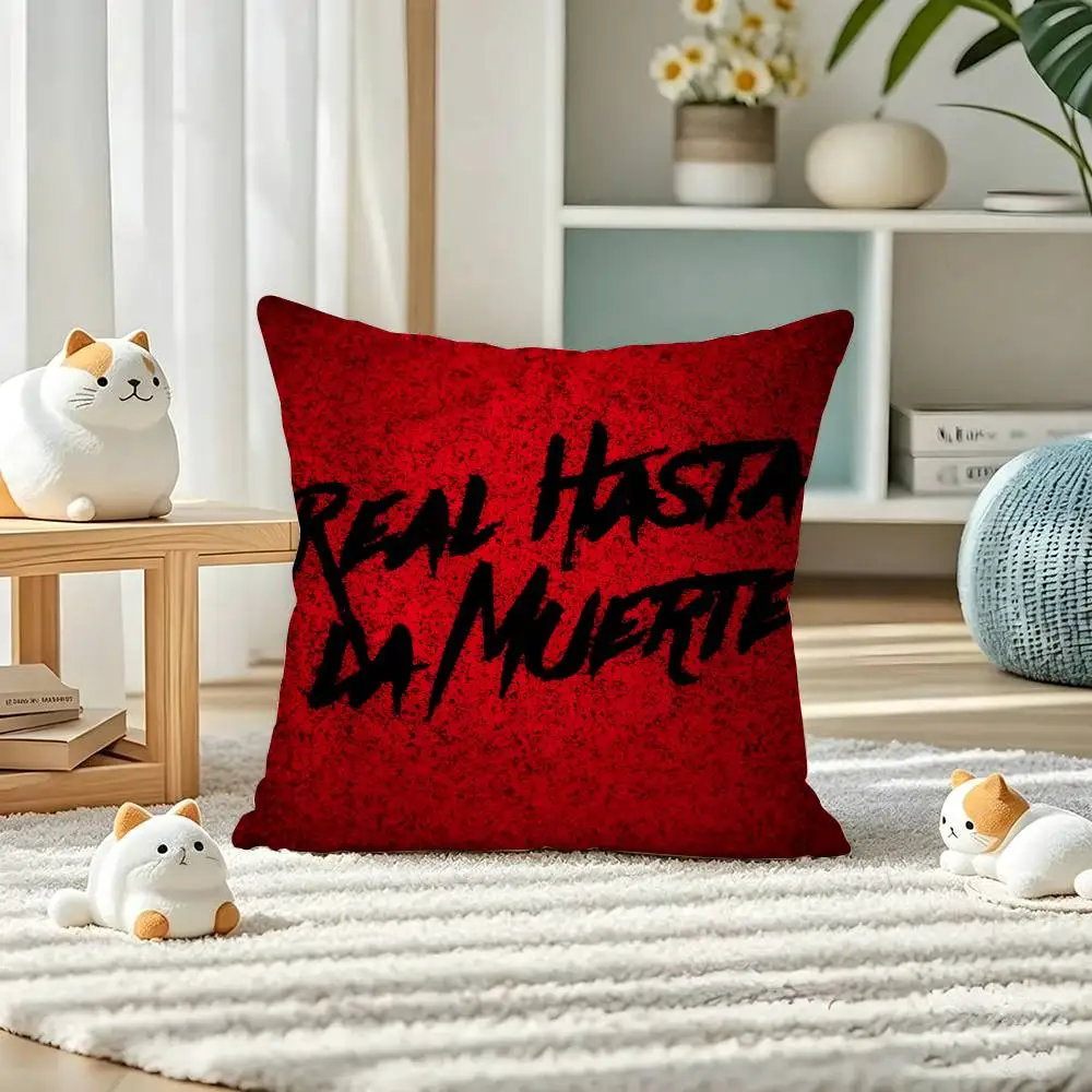Anuel AA Real Hasta La Muerte    Cushion Cover Inches Farmhouse Decor Home Throw Pillow Covers for Couch Decorations