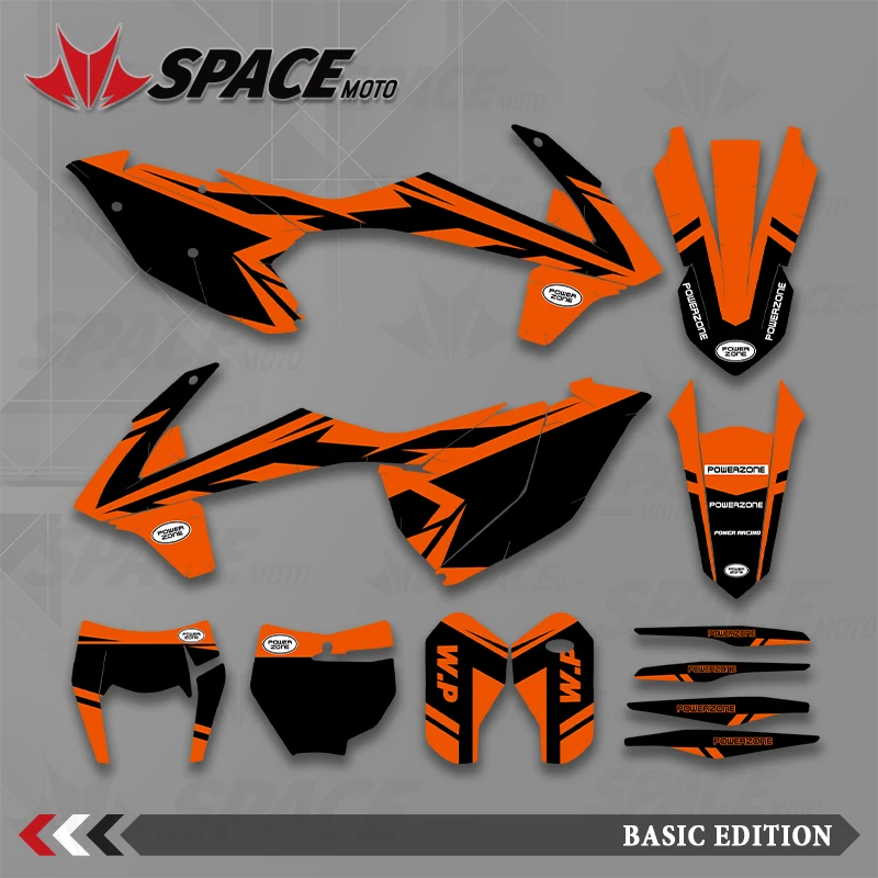 

SPACE MOTO графический фон наклейки наклейки мотоцикл для KTM 16-18SXF 17-19EXC